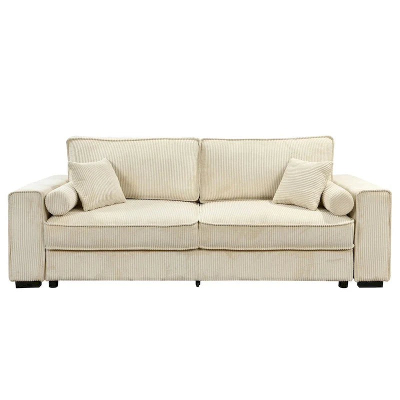 Modern Upholstered Sofa Bed with Storage