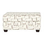Roundhill Furniture Nason Geometric Patterned Ottoman