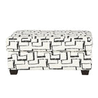 Roundhill Furniture Nason Geometric Patterned Ottoman