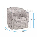 Sea Oat Swivel Barrel polyester Chair