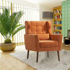 Modern Accent Chair,Chenille Arm Chairs for Living Room,Comfy Soft Padded Lounge Chair in Small Space, Bedroom