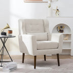Modern Accent Chair,Chenille Arm Chairs for Living Room,Comfy Soft Padded Lounge Chair in Small Space, Bedroom