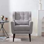 Modern Accent Chair,Chenille Arm Chairs for Living Room,Comfy Soft Padded Lounge Chair in Small Space, Bedroom