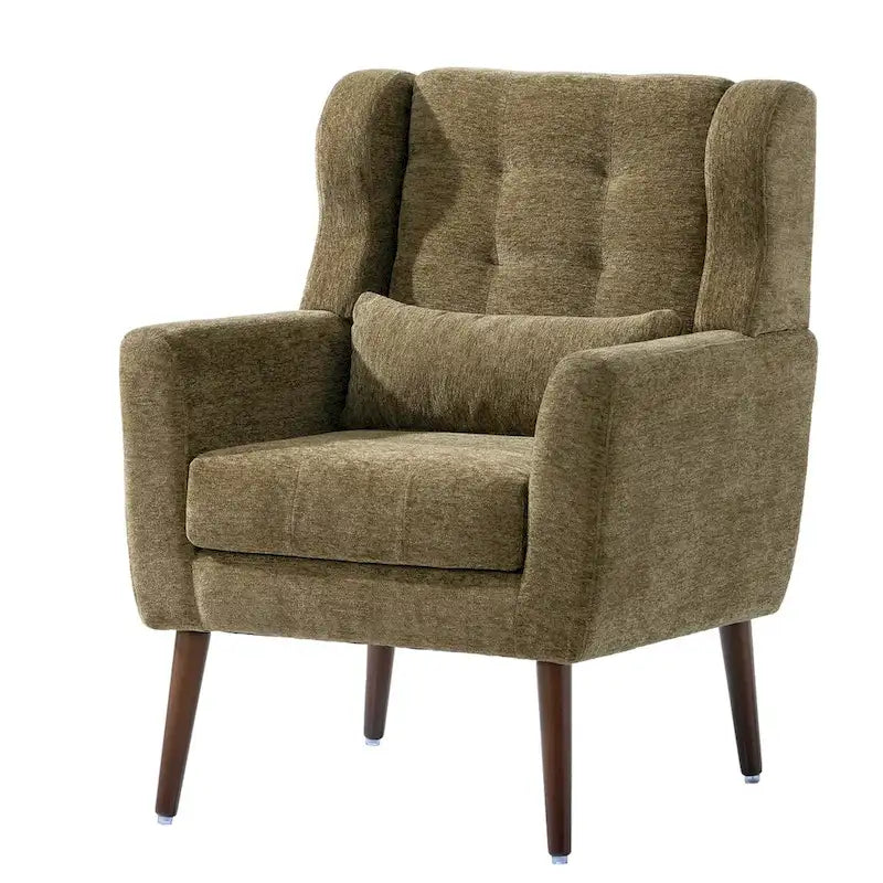 Modern Accent Chair,Chenille Arm Chairs for Living Room,Comfy Soft Padded Lounge Chair in Small Space, Bedroom
