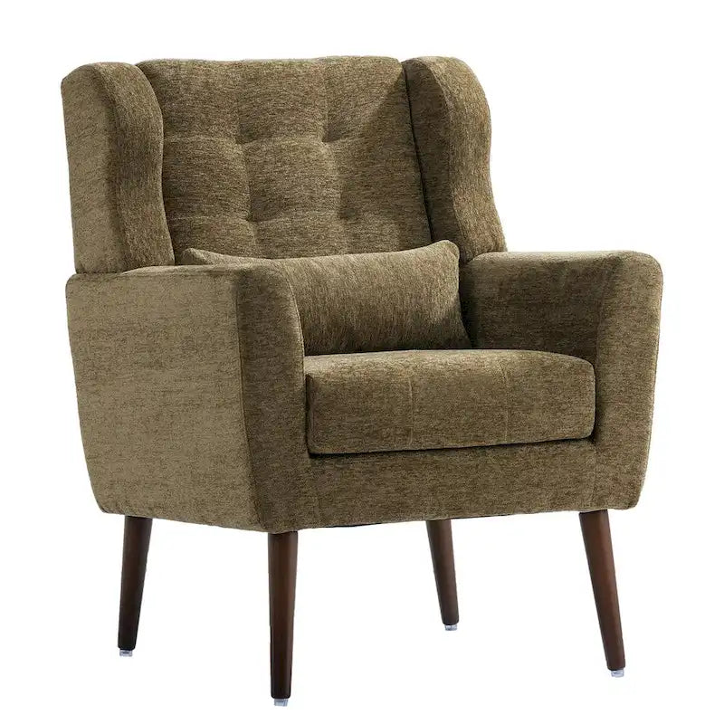 Modern Accent Chair,Chenille Arm Chairs for Living Room,Comfy Soft Padded Lounge Chair in Small Space, Bedroom