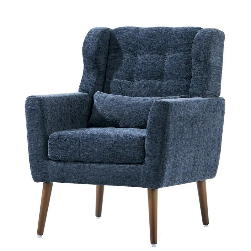 Modern Accent Chair,Chenille Arm Chairs for Living Room,Comfy Soft Padded Lounge Chair in Small Space, Bedroom