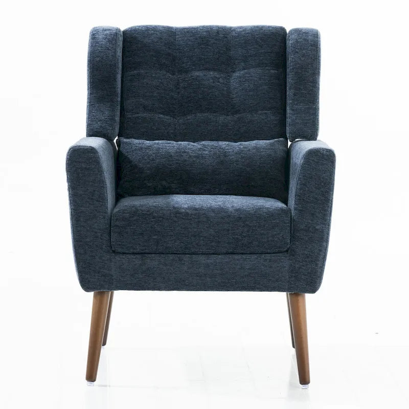 Modern Accent Chair,Chenille Arm Chairs for Living Room,Comfy Soft Padded Lounge Chair in Small Space, Bedroom