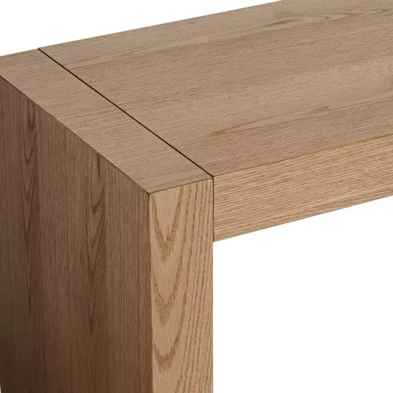 Studio 55D Jessa Tavolo da Bar Rettangolare Moderno Minimalista Grigio Rovere Lucido 127 x 45,7 cm Marrone Naturale per Soggiorno Cucina