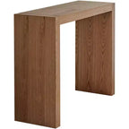 Studio 55D Jessa Tavolo da Bar Rettangolare Moderno Minimalista Grigio Rovere Lucido 127 x 45,7 cm Marrone Naturale per Soggiorno Cucina