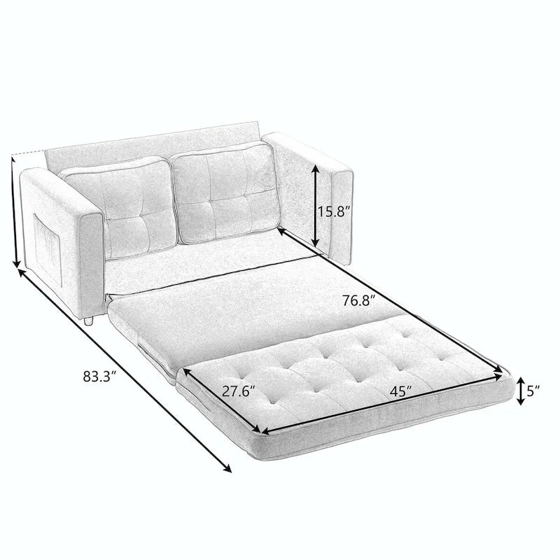 Divano a 3 ante, divano letto convertibile futon