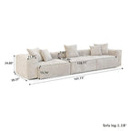 Large Corduroy Fabrics Upholstery Modular Sectional Sofa Set for Living Room