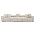 Large Corduroy Fabrics Upholstery Modular Sectional Sofa Set for Living Room