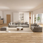 Large Corduroy Fabrics Upholstery Modular Sectional Sofa Set for Living Room