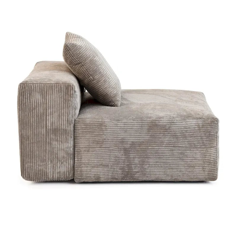 Large Corduroy Fabrics Upholstery Modular Sectional Sofa Set for Living Room