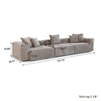 Large Corduroy Fabrics Upholstery Modular Sectional Sofa Set for Living Room