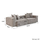 Large Corduroy Fabrics Upholstery Modular Sectional Sofa Set for Living Room