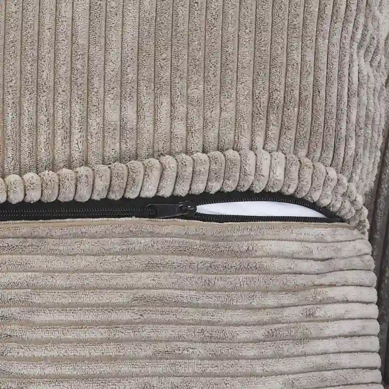 Large Corduroy Fabrics Upholstery Modular Sectional Sofa Set for Living Room