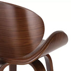 Sgabello da bar girevole GDFStudio Candler da 76 cm, in finta pelle e legno, stile Mid-Century Modern