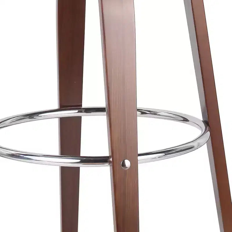 Sgabello da bar girevole GDFStudio Candler da 76 cm, in finta pelle e legno, stile Mid-Century Modern