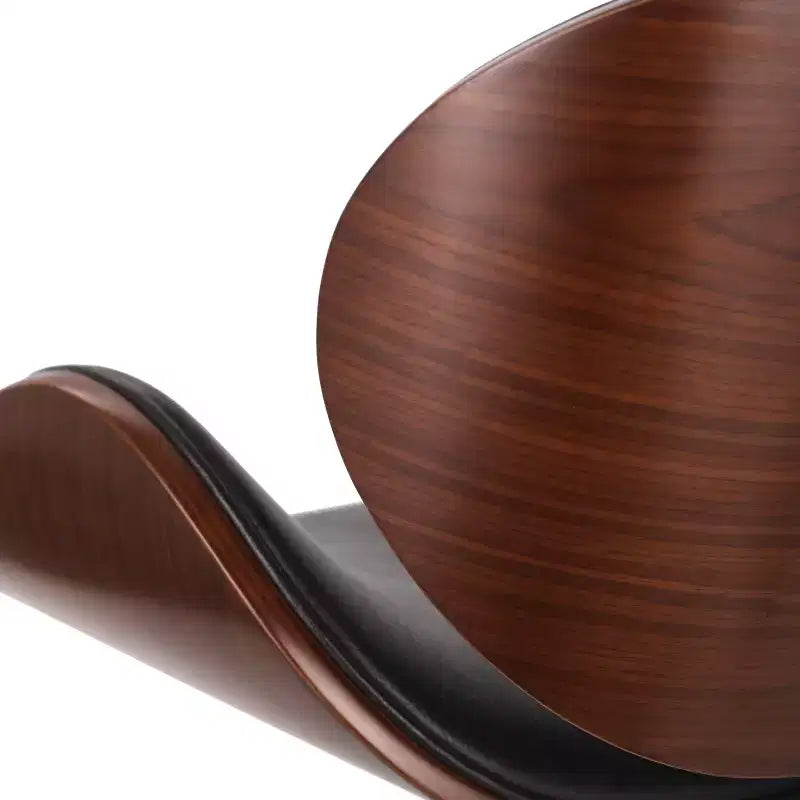 Sgabello da bar girevole GDFStudio Candler da 76 cm, in finta pelle e legno, stile Mid-Century Modern