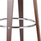 Sgabello da bar girevole GDFStudio Candler da 76 cm, in finta pelle e legno, stile Mid-Century Modern