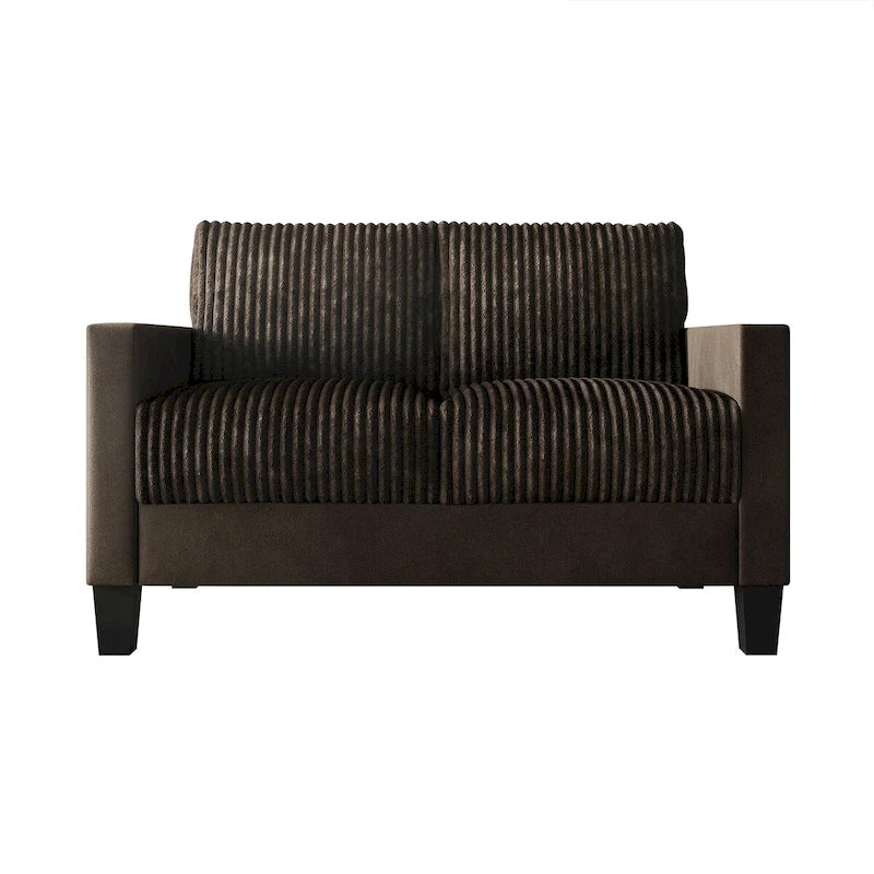 CraftPorch Corduroy Mid-Century Modern Velvet Upholstered Loveseat