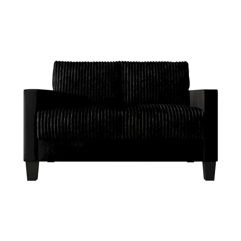 CraftPorch Corduroy Mid-Century Modern Velvet Upholstered Loveseat