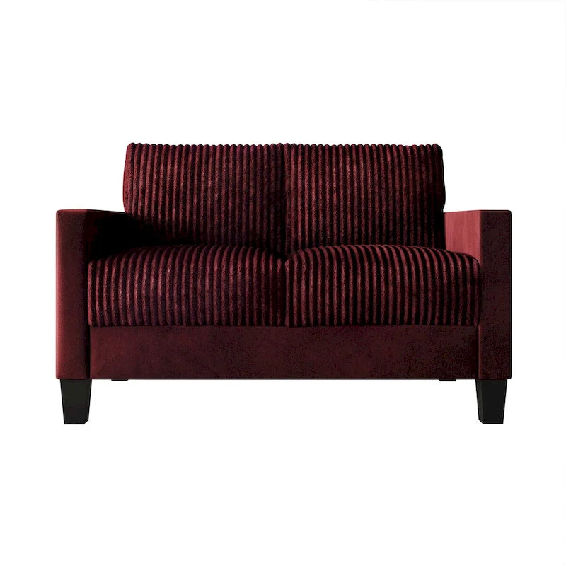 CraftPorch Corduroy Mid-Century Modern Velvet Upholstered Loveseat