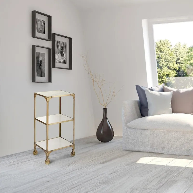 Tavolino Ayden in bronzo, stile vintage e alla moda