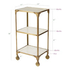 Tavolino Ayden in bronzo, stile vintage e alla moda
