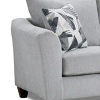 Set da soggiorno 2 pezzi Roundhill Furniture Duleek, divano e divanetto, Herringbone Silver