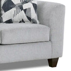 Set da soggiorno 2 pezzi Roundhill Furniture Duleek, divano e divanetto, Herringbone Silver