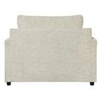 Fabric Upholstered Chair and a Half with T Cushioned Seat, Light Gray