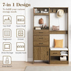 Hall Tree 44.5 Wide with Bench and Shoe Storage