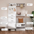 Hall Tree 44.5 Wide with Bench and Shoe Storage