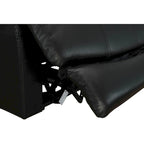 Top Grain Leater Black Zero Gravity Power Recliner With Adjustable Headrest Extendable Footrest