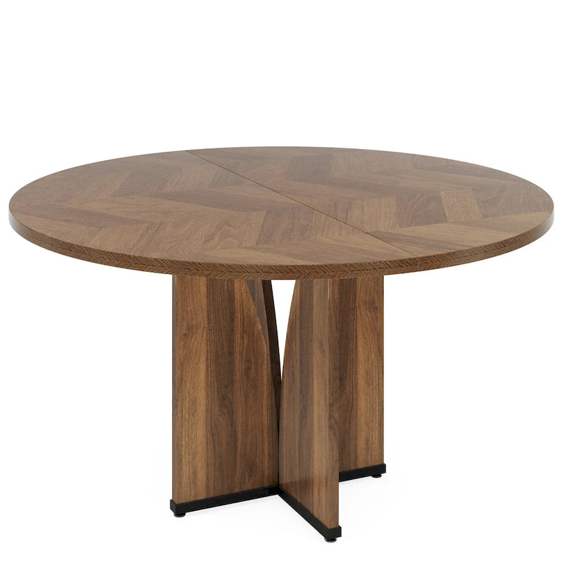 Tavolo da pranzo rotondo in legno da 100 cm per cucina e sala da pranzo