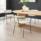 Sedia con braccioli in tessuto Alivia, (Set di 2)