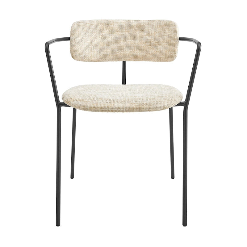 Sedia con braccioli in tessuto Alivia, (Set di 2)