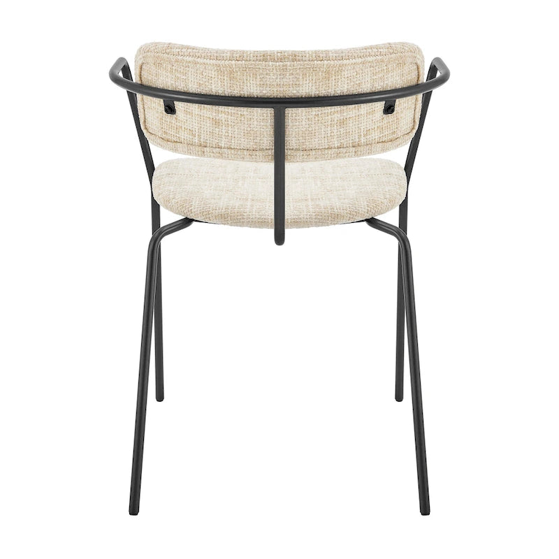 Sedia con braccioli in tessuto Alivia, (Set di 2)