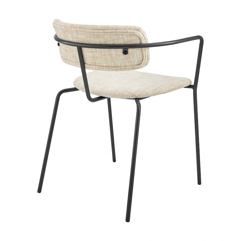 Sedia con braccioli in tessuto Alivia, (Set di 2)