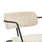 Sedia con braccioli in tessuto Alivia, (Set di 2)