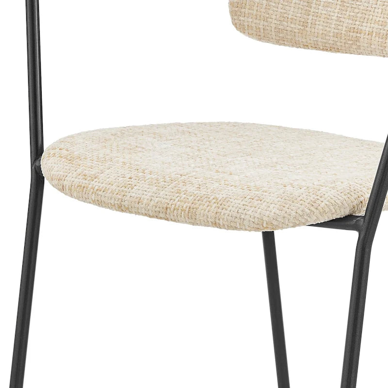 Sedia con braccioli in tessuto Alivia, (Set di 2)