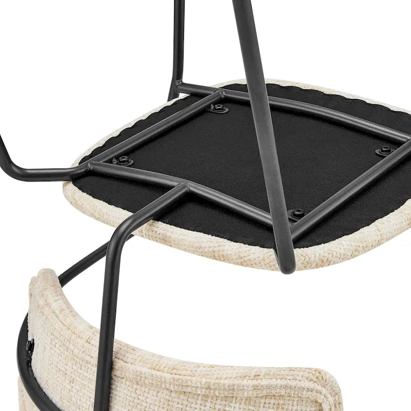 Sedia con braccioli in tessuto Alivia, (Set di 2)