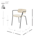 Sedia con braccioli in tessuto Alivia, (Set di 2)