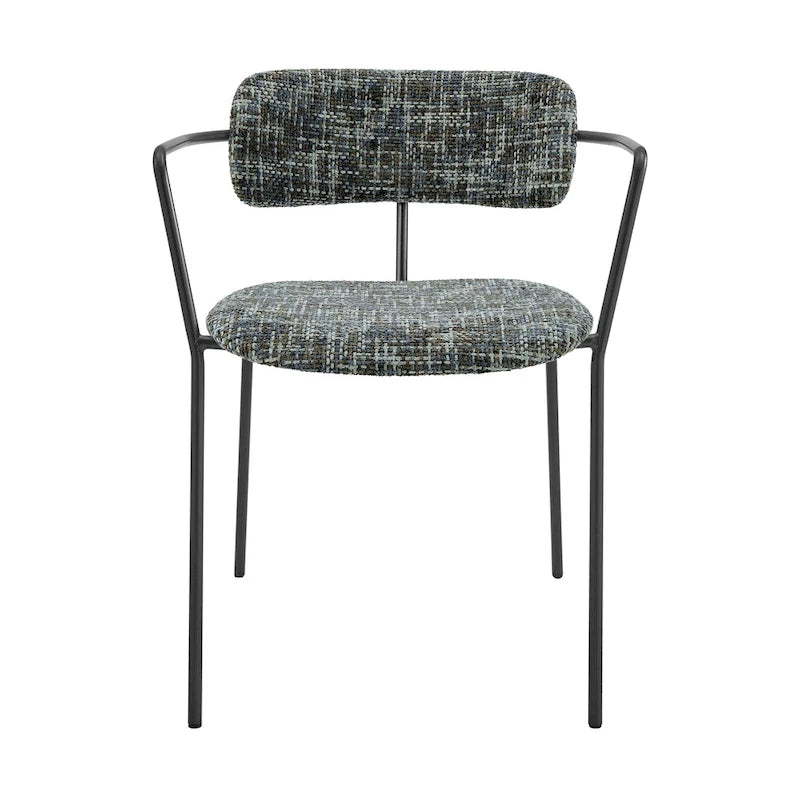 Sedia con braccioli in tessuto Alivia, (Set di 2)