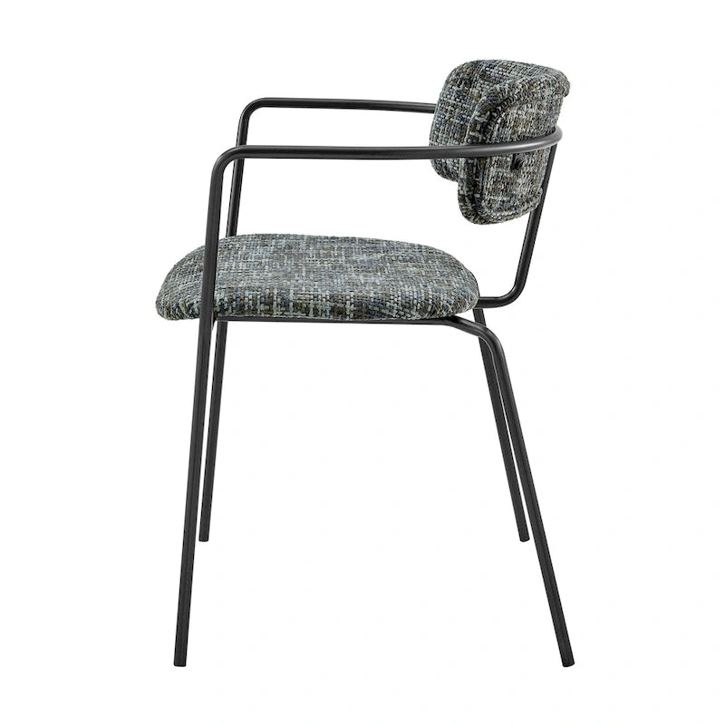 Sedia con braccioli in tessuto Alivia, (Set di 2)