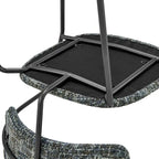 Sedia con braccioli in tessuto Alivia, (Set di 2)