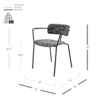 Sedia con braccioli in tessuto Alivia, (Set di 2)