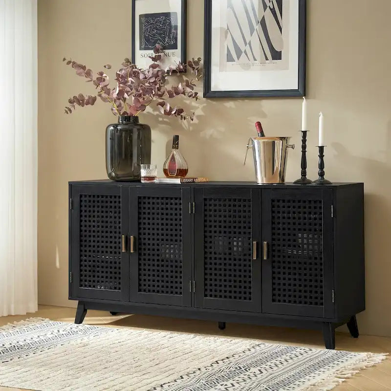 Credenza Alexis Contemporary 58Wide con gambe in legno massello di HULALA HOME